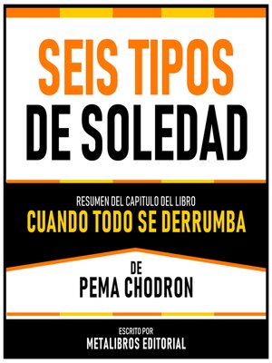 cover image of Seis Tipos De Soledad--Resumen Del Capitulo Del Libro Cuando Todo Se Derrumba De Pema Chodron